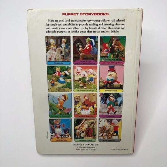 vintage 1970 Little Red Riding Hood Puppet Kids Children's Hardcover Storybook - Picture 2 of 15